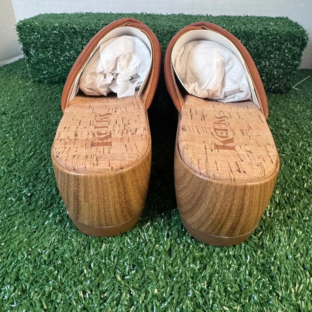 Korks Faithe Womens Tan Caramello Puffy Platform Wedge Slide Sandals KR0011016 9